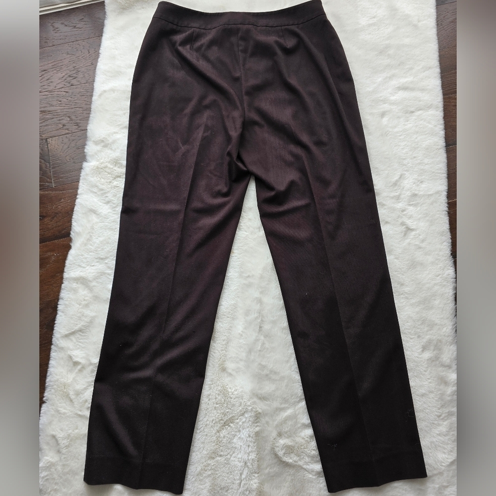 Vintage Anne Klein Womens Brown Trouser Pants - Picture 6 of 8